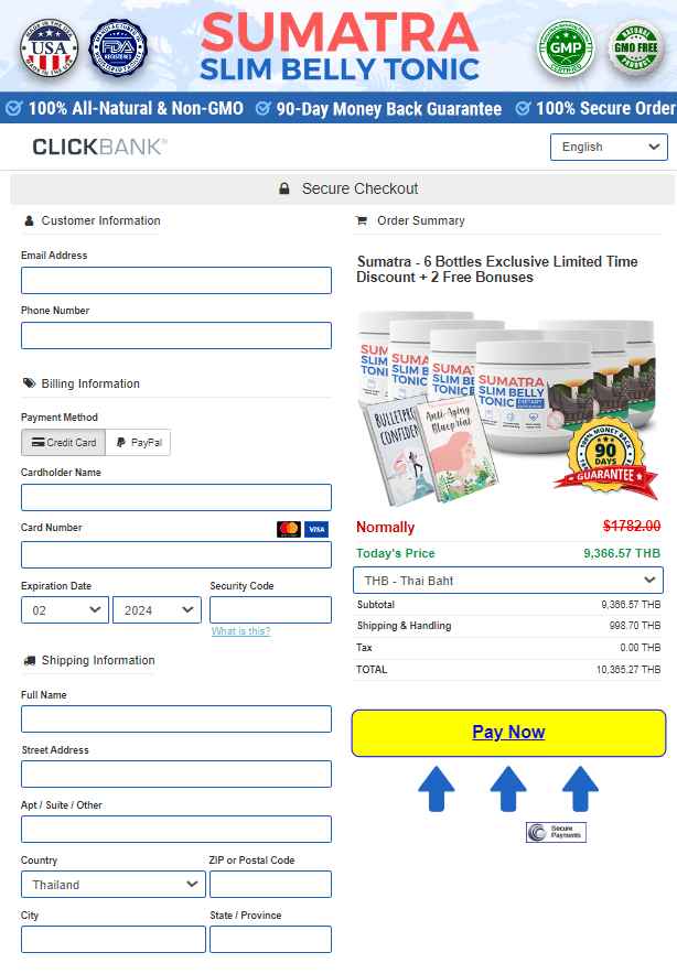 Sumatra Slim Belly Tonic - Secure Order Page